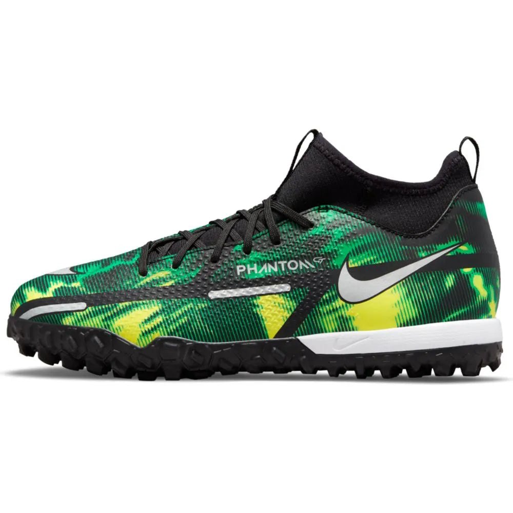 Nike Junior Phantom GT2 Academy DF SW TF - Black-Green Strike