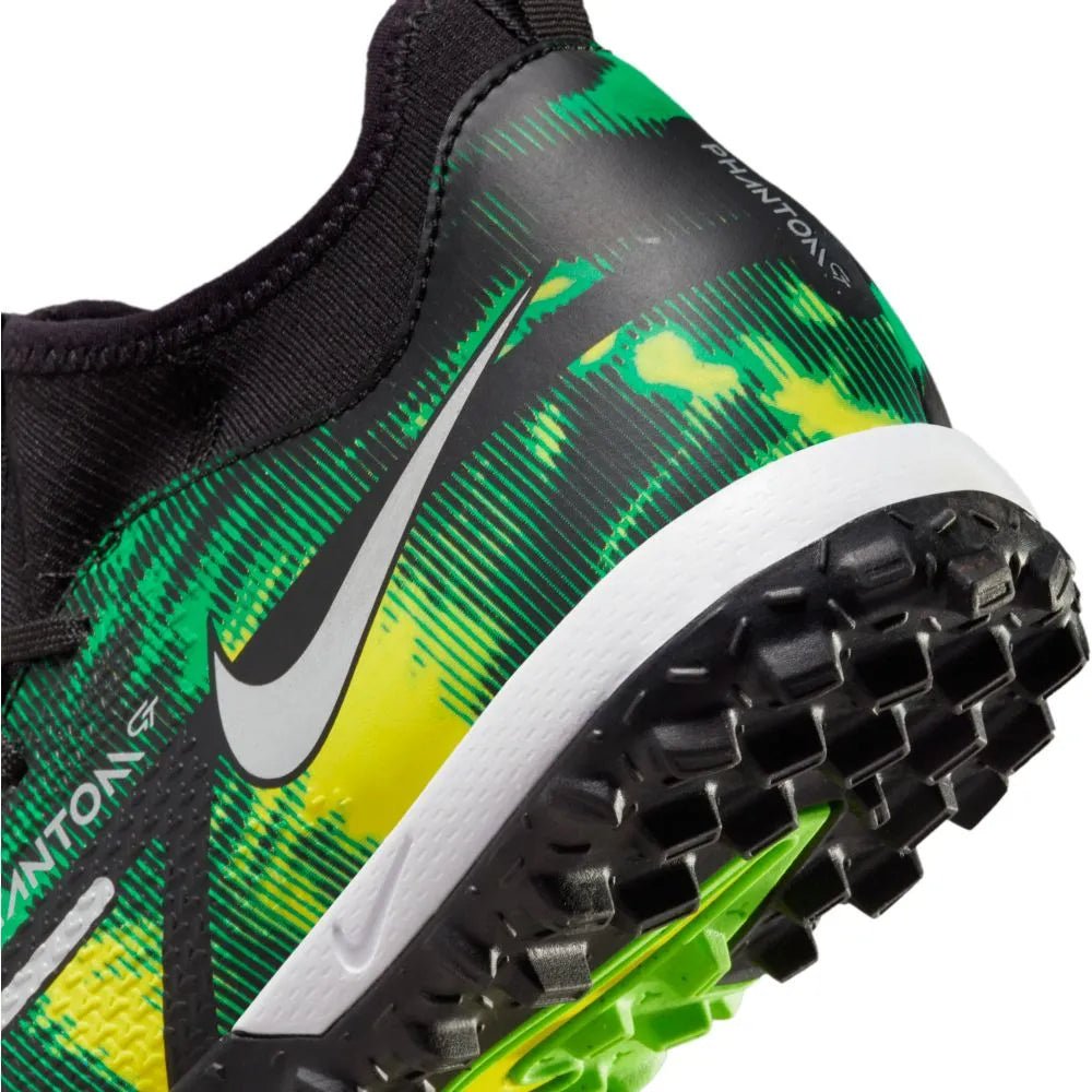 Nike Junior Phantom GT2 Academy DF SW TF - Black-Green Strike