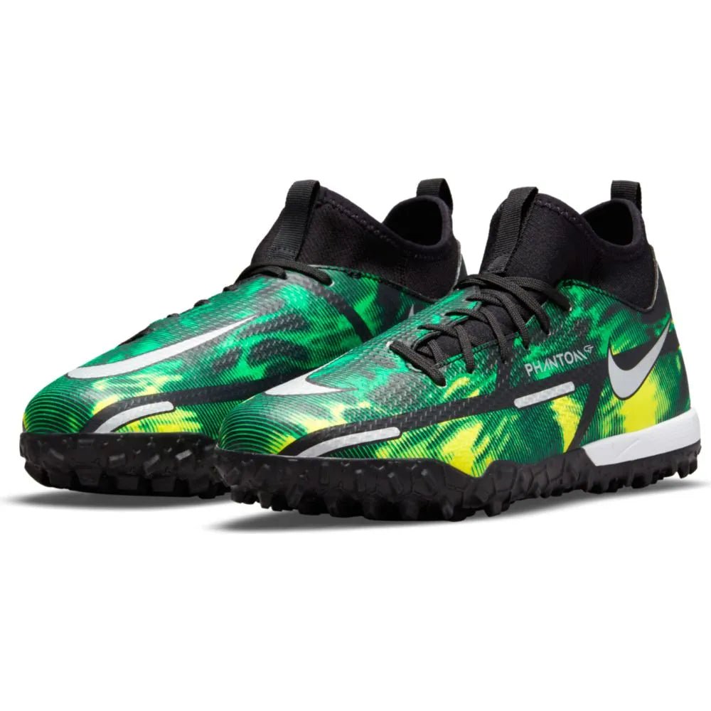 Nike Junior Phantom GT2 Academy DF SW TF - Black-Green Strike