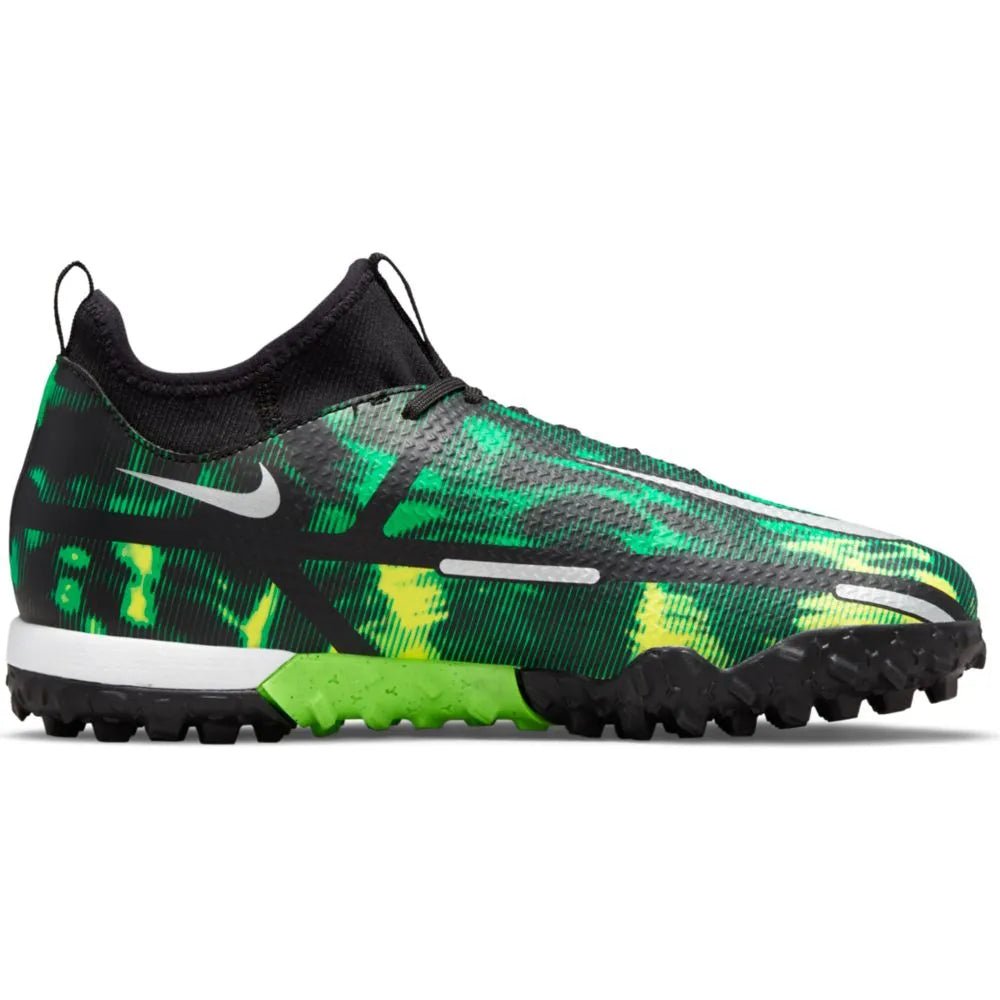 Nike Junior Phantom GT2 Academy DF SW TF - Black-Green Strike
