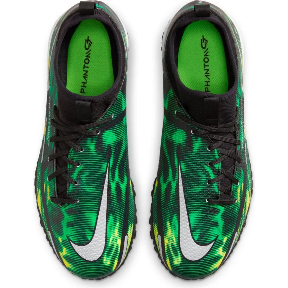Nike Junior Phantom GT2 Academy DF SW TF - Black-Green Strike