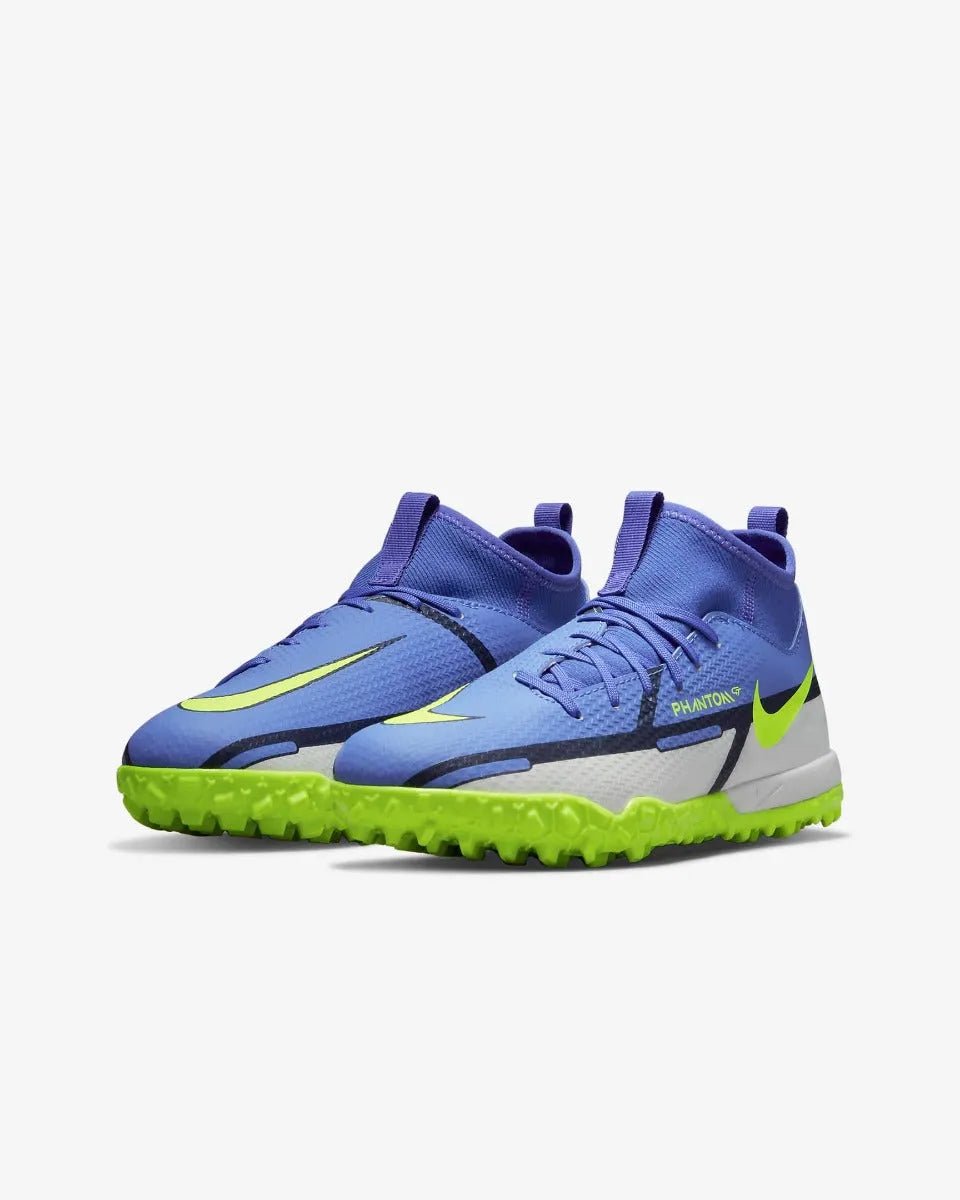 Nike Junior Phantom Gt2 Academy DF TF - Sapphire-Volt-Grey
