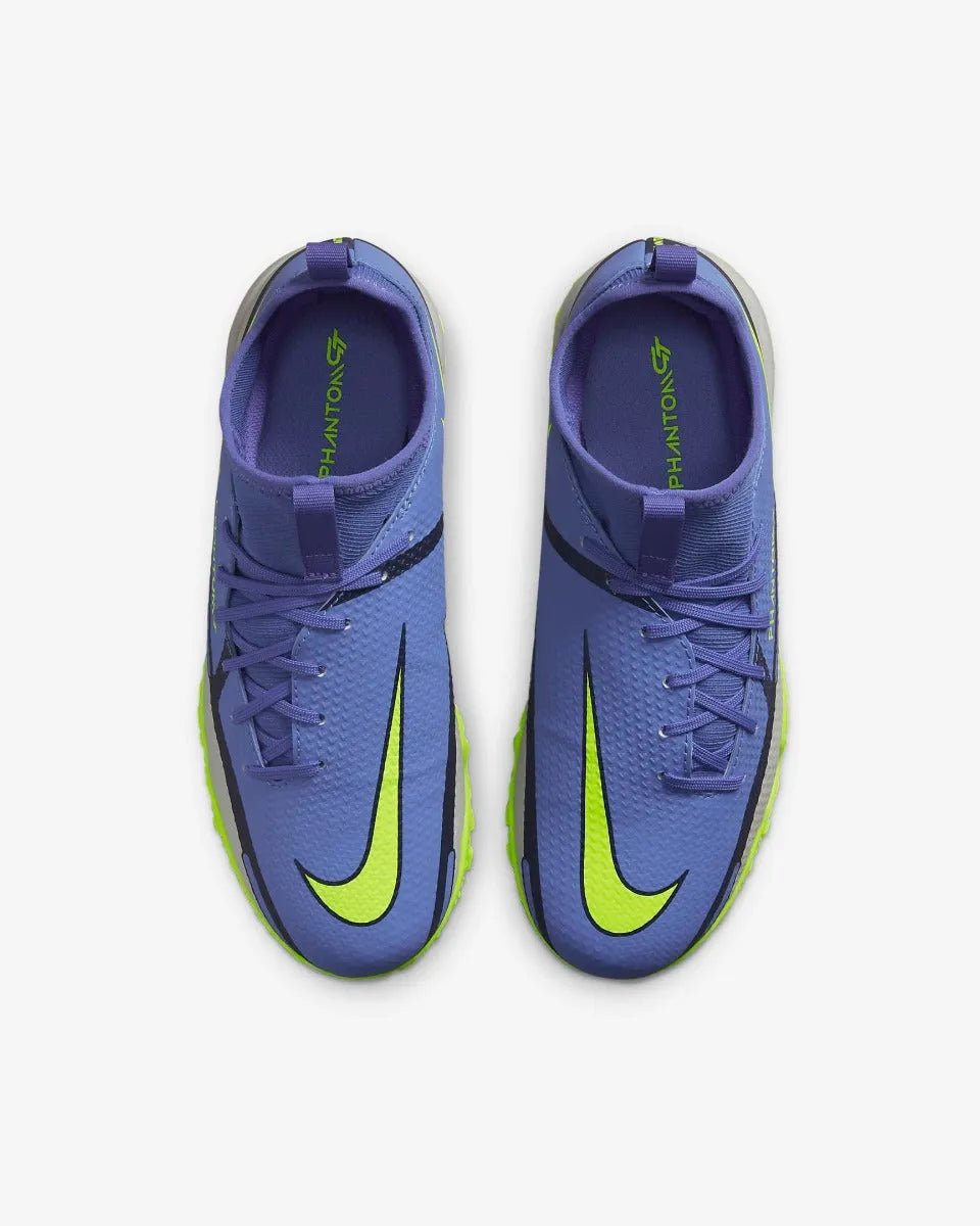Nike Junior Phantom Gt2 Academy DF TF - Sapphire-Volt-Grey