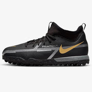 Nike Junior Phantom GT2 Academy DF Turf - Black-Dark Grey-Gold