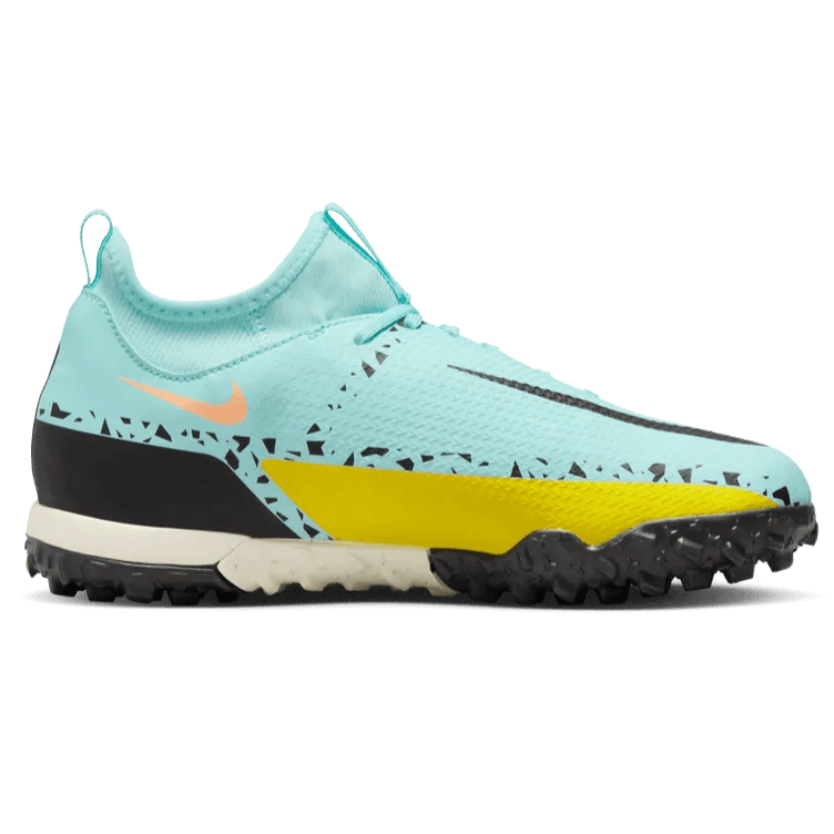 Nike Junior Phantom GT2 Academy DF Turf Glacier Ice-Black Yellow