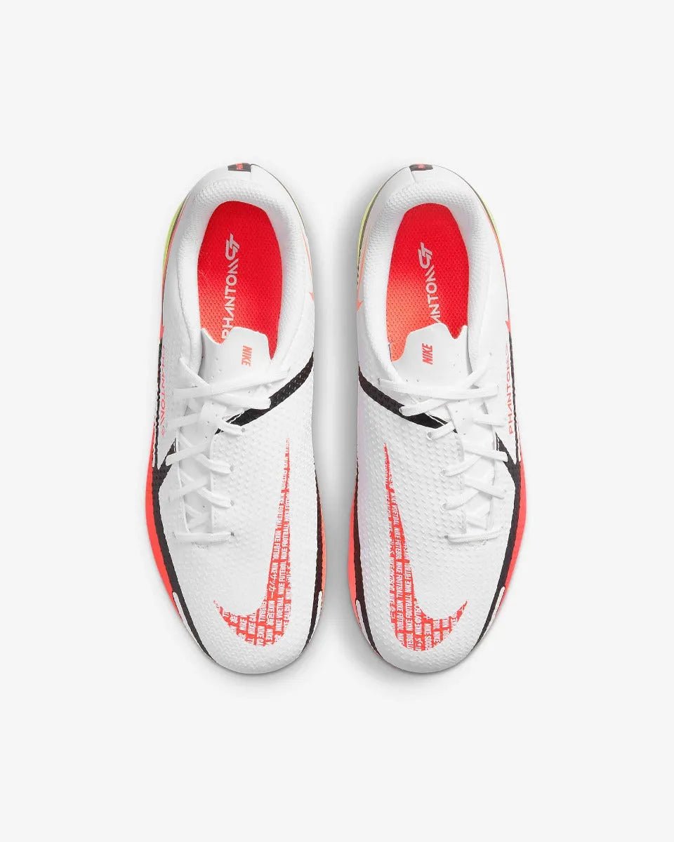 Nike Junior Phantom GT2 Academy FG-MG - White-Volt-Crimson