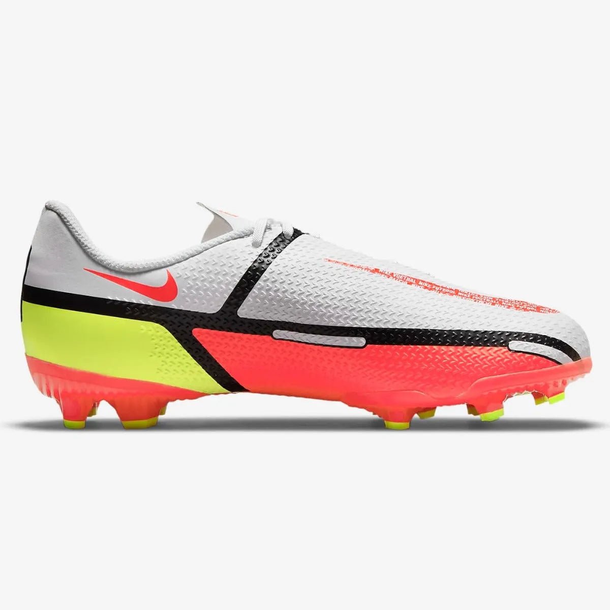 Nike JR Phantom GT2 Academy FG-MG - White-Volt-Crimson (Side 2)
