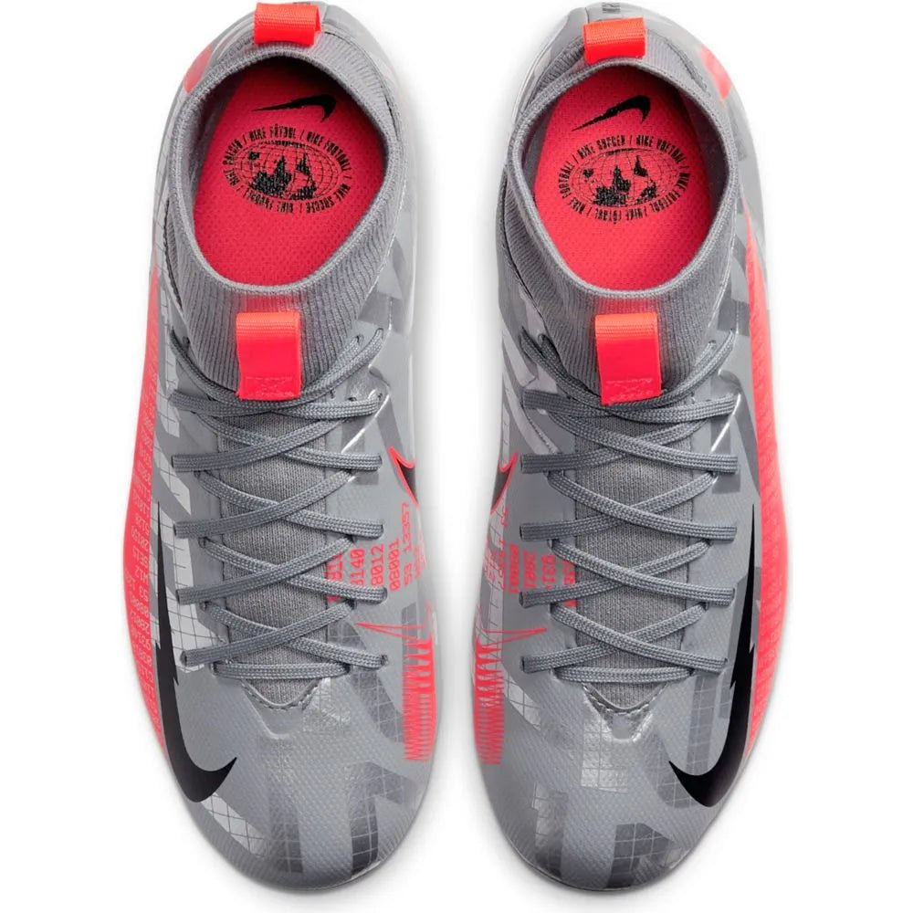 Nike JR Superfly 7 Academy FG - Grey-Red
