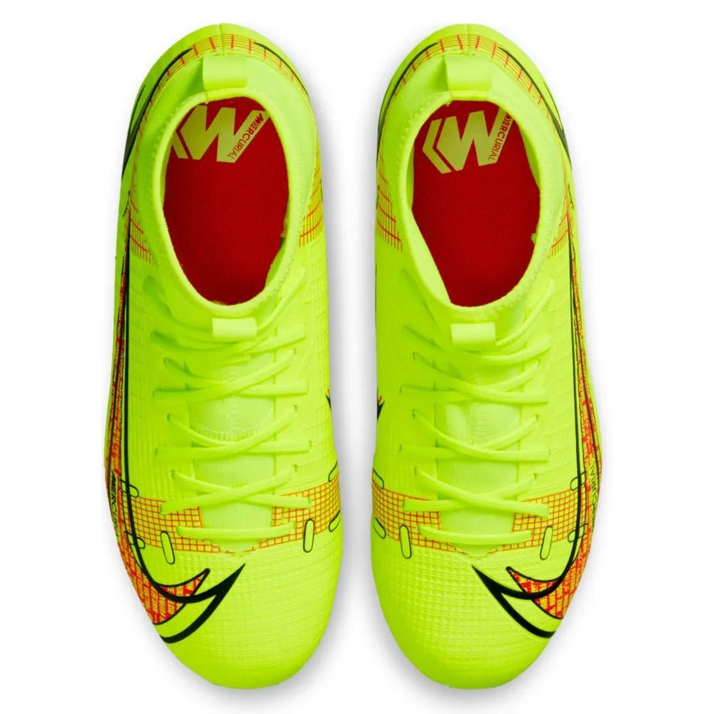 Nike JR Superfly 8 Academy FG-MG - Volt-Bright Crimson (Pair - Top)