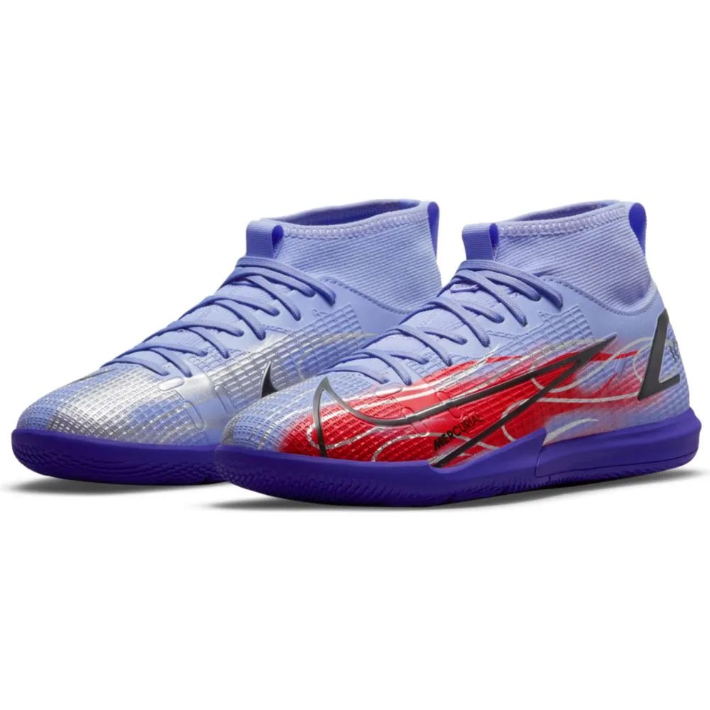 Nike Junior Superfly 8 Academy KM IC - Light Thistle-Bright Crimson