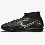 Nike Junior Superfly 8 Academy Turf - Black-Silver-Gold