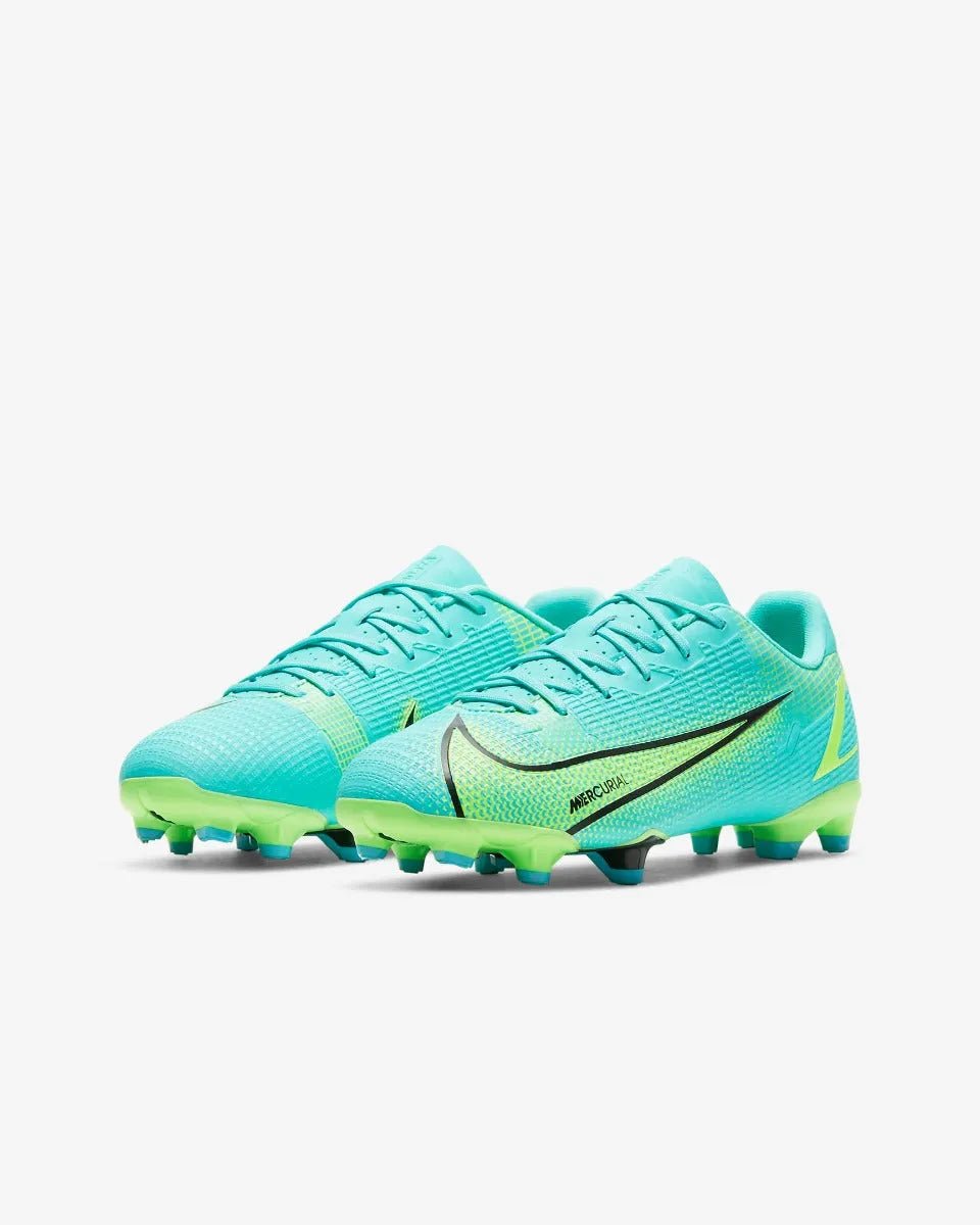 Nike JR Vapor 14 Academy FG-MG - Turquoise-Lime Glow