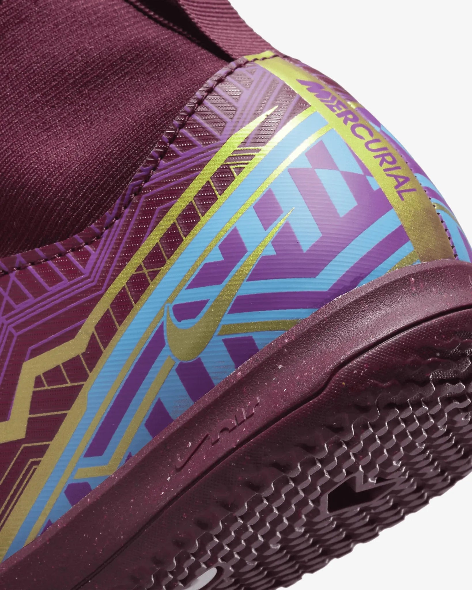 Nike Junior Zoom Superfly 9 Academy KM Indoor - Dark Beetroot-Gold