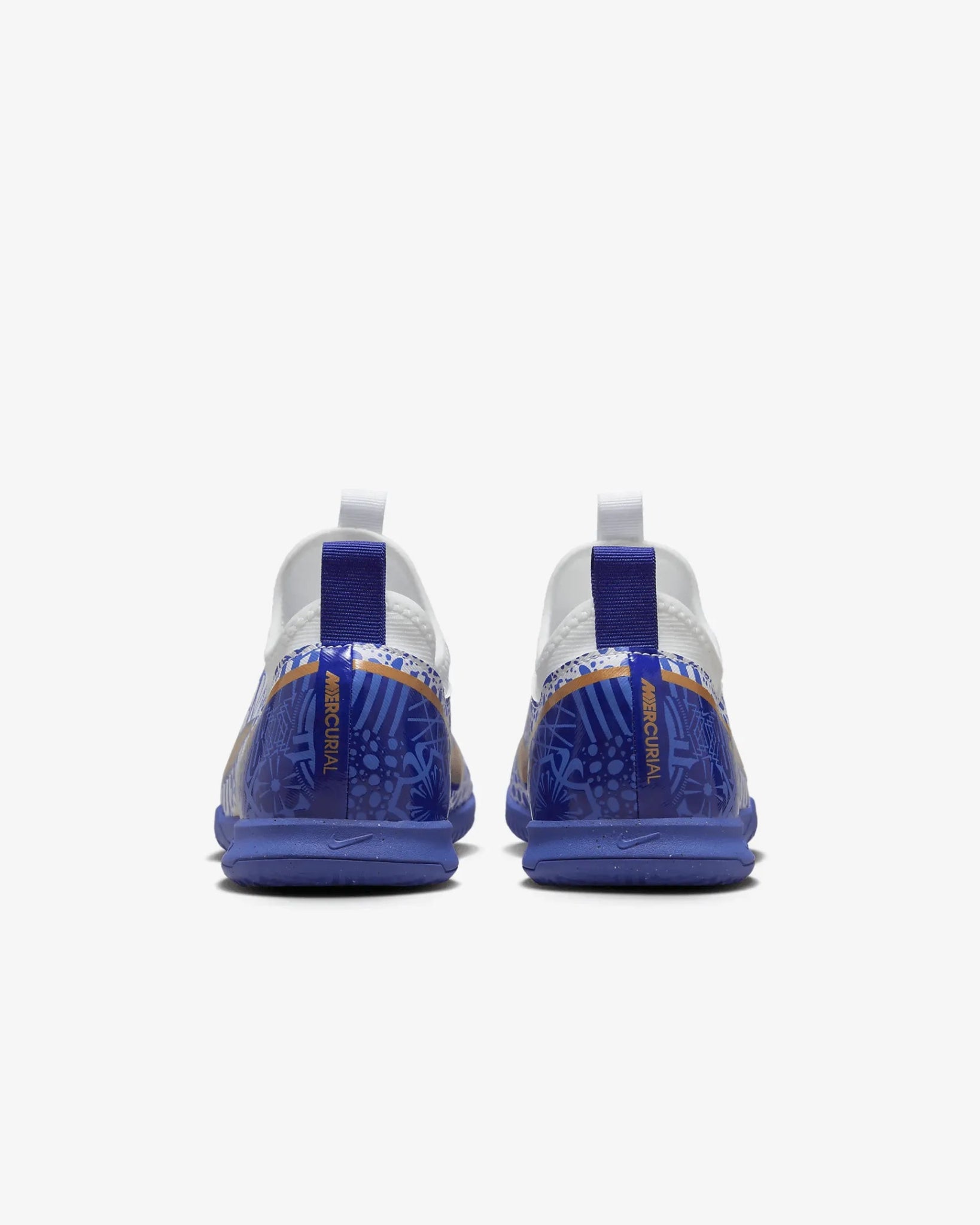 Nike Jr Zoom Vapor 15 Academy CR7 Indoor - White-Metallic Copper (Pair - Back)