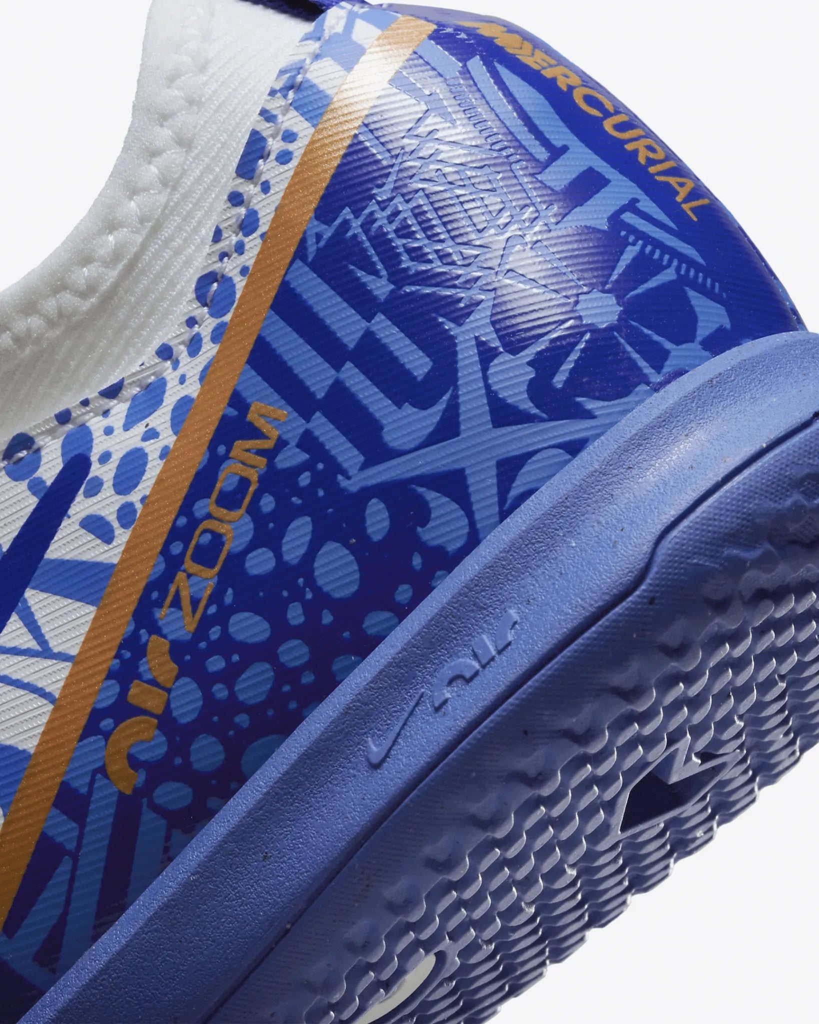 Nike Jr Zoom Vapor 15 Academy CR7 Indoor - White-Metallic Copper (Detail 2)