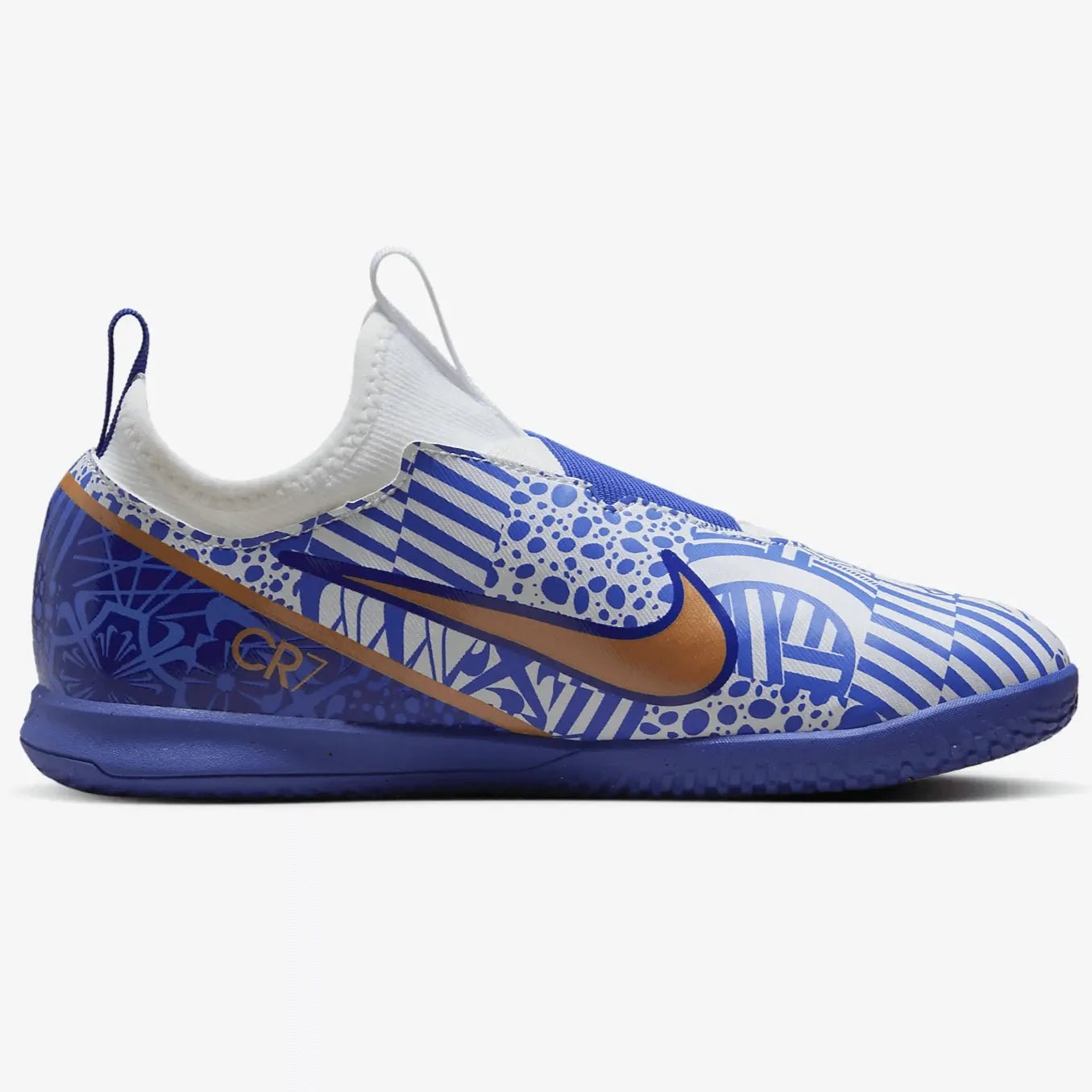 Nike Jr Zoom Vapor 15 Academy CR7 Indoor - White-Metallic Copper (Side 2)