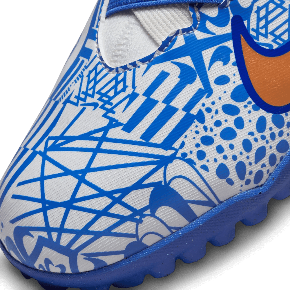 Nike Junior Zoom Vapor 15 Academy CR7 Turf - White-Metallic Copper