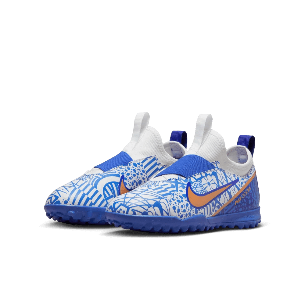 Nike Junior Zoom Vapor 15 Academy CR7 Turf - White-Metallic Copper