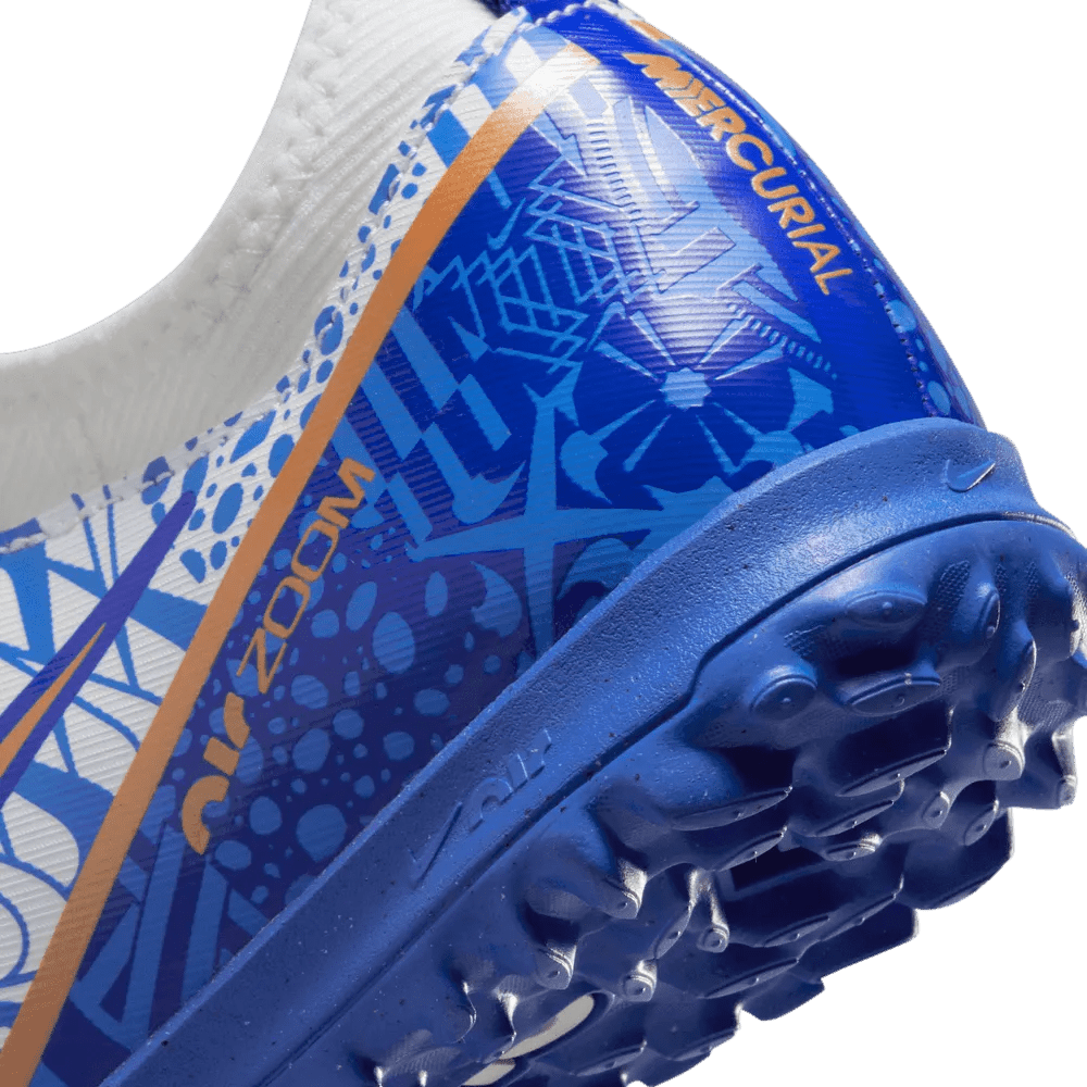 Nike Junior Zoom Vapor 15 Academy CR7 Turf - White-Metallic Copper