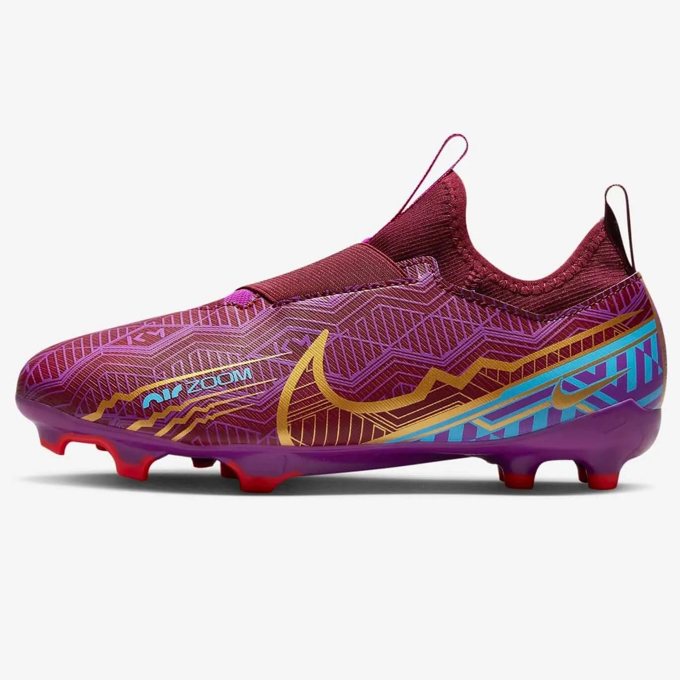 Nike Junior Zoom Vapor 15 Academy KM FG/MG - Dark Beetroot-Gold