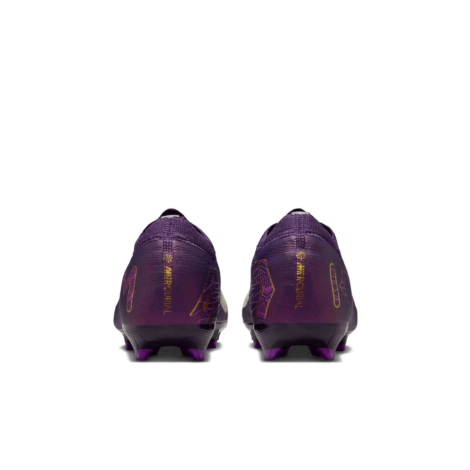 Nike JR Zoom Vapor 16 Pro KM Firm Ground Soccer Cleats - Mbappe PE (SU25) (Pair - Back)