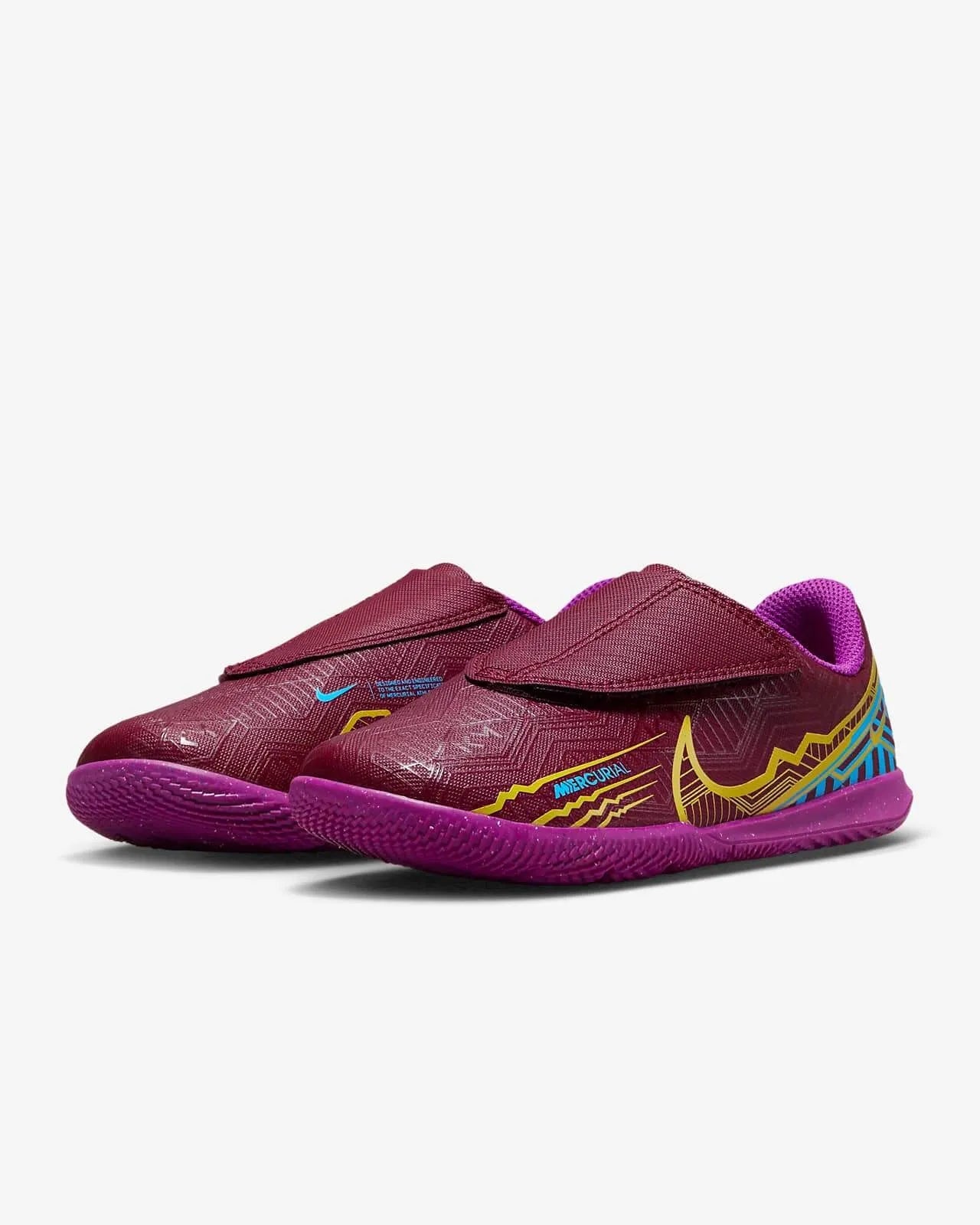 Nike Kids Vapor 15 Club KM Indoor PS (V) - Dark Beetroot-Gold