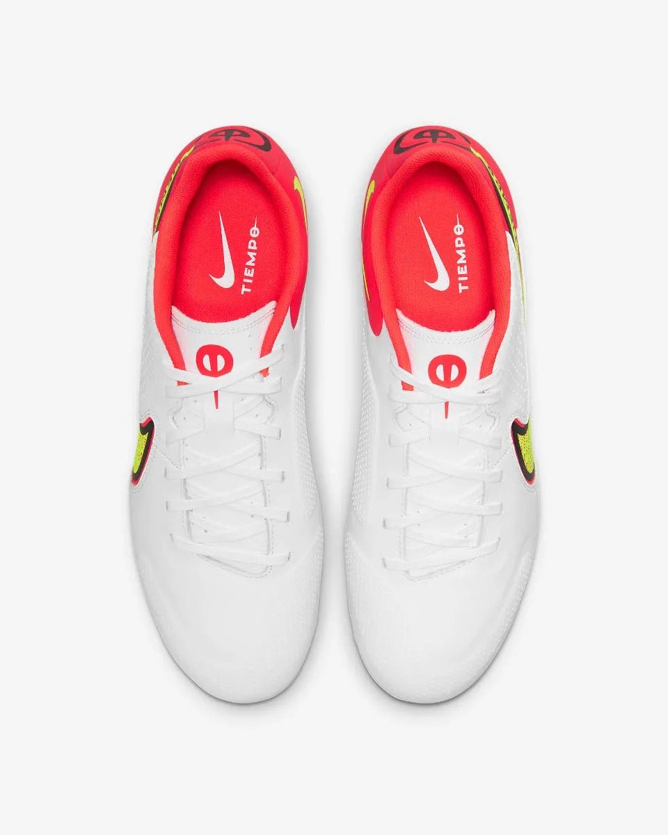 Nike Legend 9 Academy FG-MG - White-Volt-Crimson