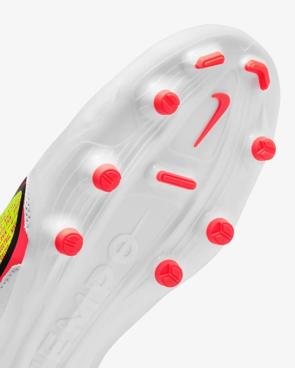 Nike Legend 9 Academy FG-MG - White-Volt-Crimson