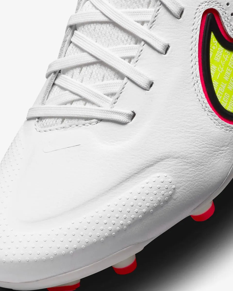 Nike Legend 9 Pro FG - White-Volt-Crimson (Detail 2)