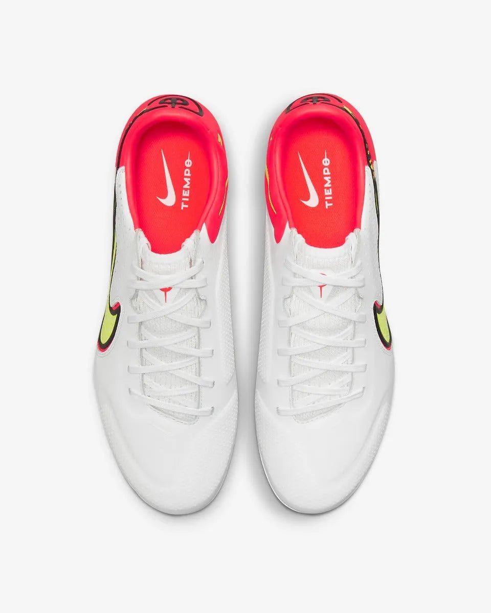 Nike Legend 9 Pro FG - White-Volt-Crimson (Pair - Top)