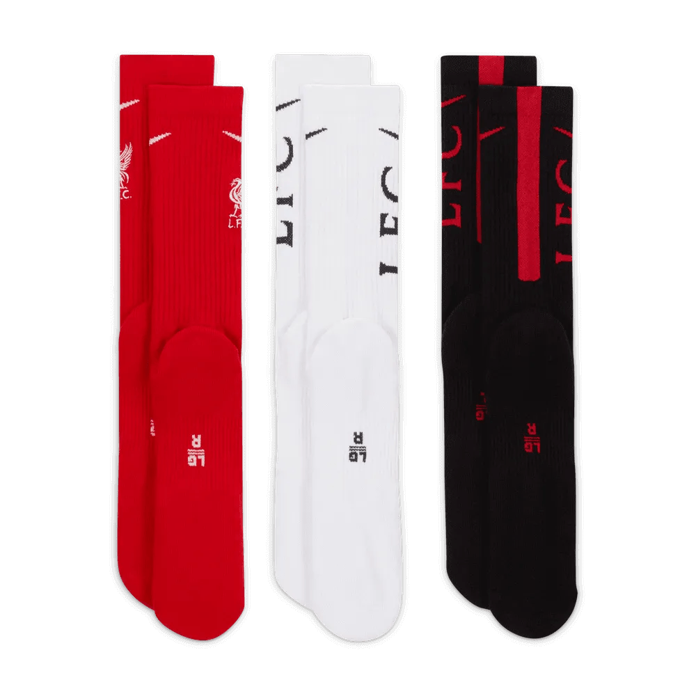 Nike Liverpool Everyday Socks 3 Pairs