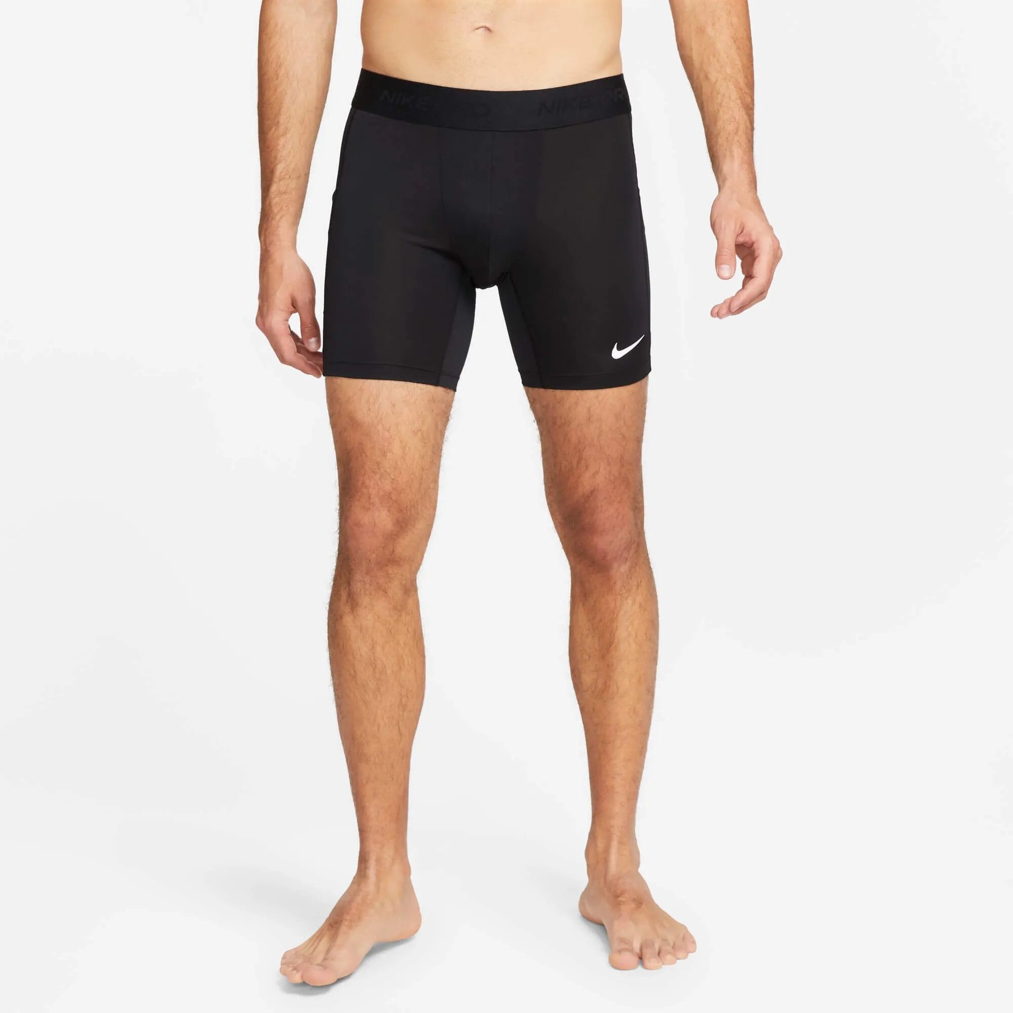 Nike Men's Pro DF Shorts Black-White (Model - Front)