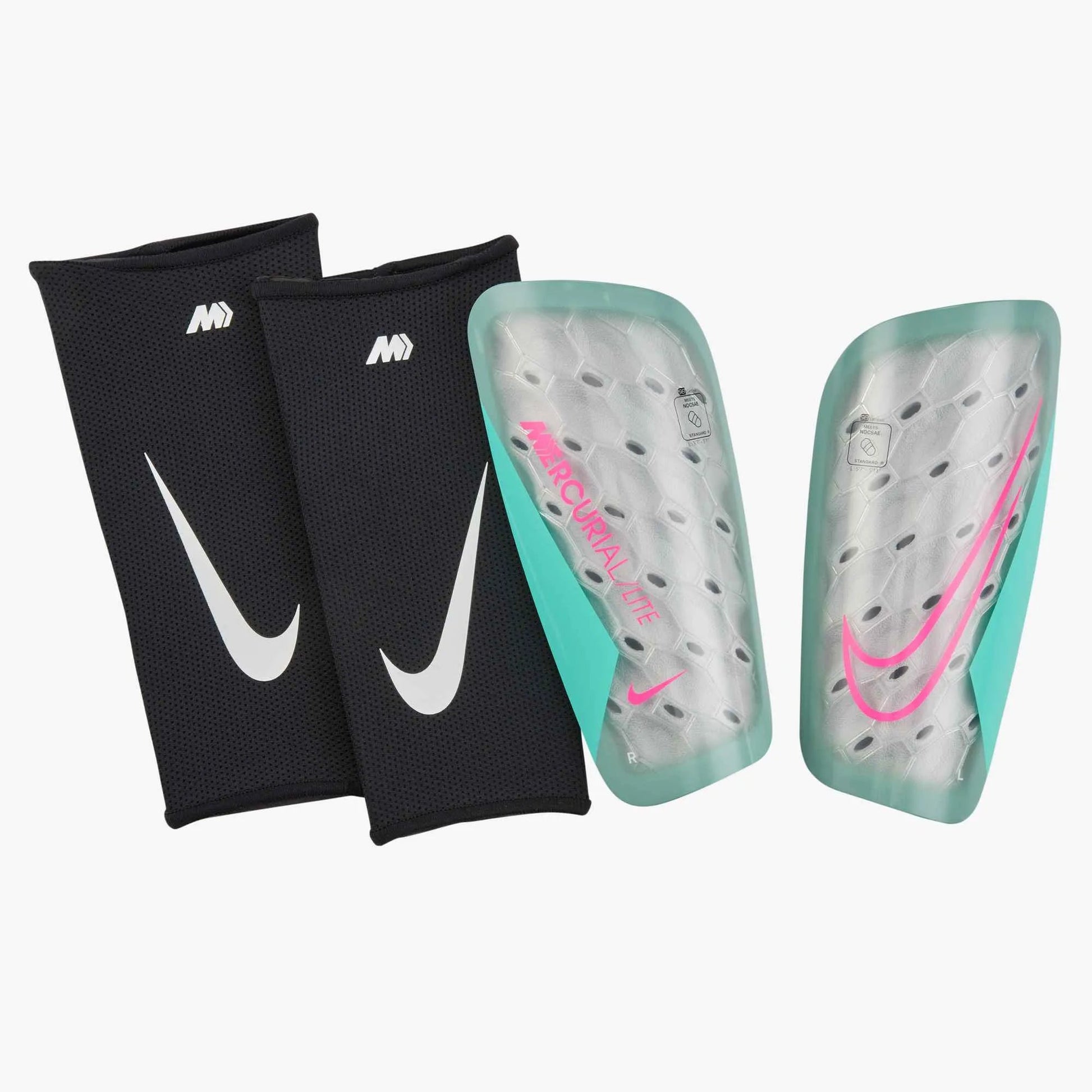 Nike Mercurial Lite Shinguards Ocean Cube/Aurora Green/Pink Blast (Pair)