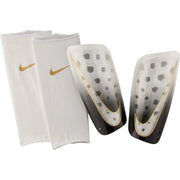 Nike Mercurial Lite Shinguards-White-Black-Gold