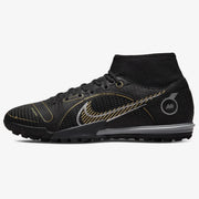 Nike Mercurial Superfly 8 Academy Turf - Black-Gold-Silver