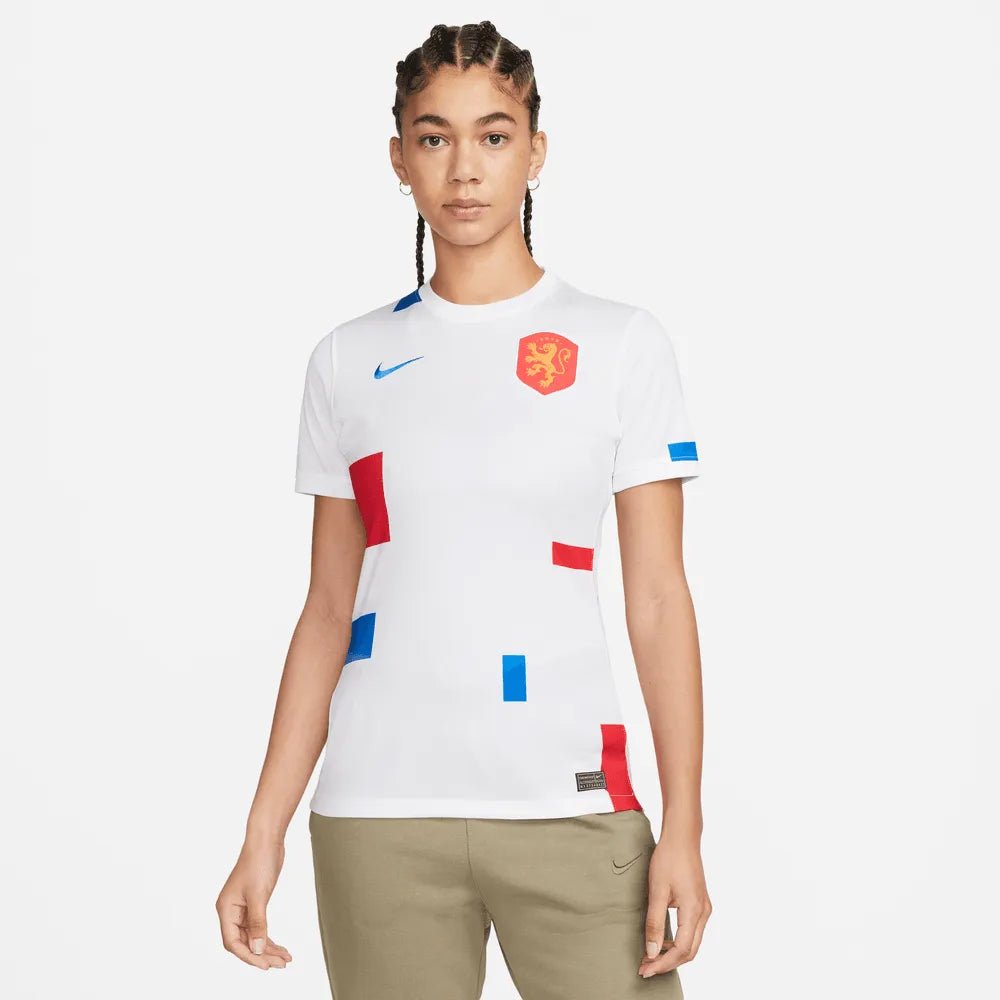 Nike Netherlands Women's EC22 Away Jersey - White-Soar (Model - Front)
