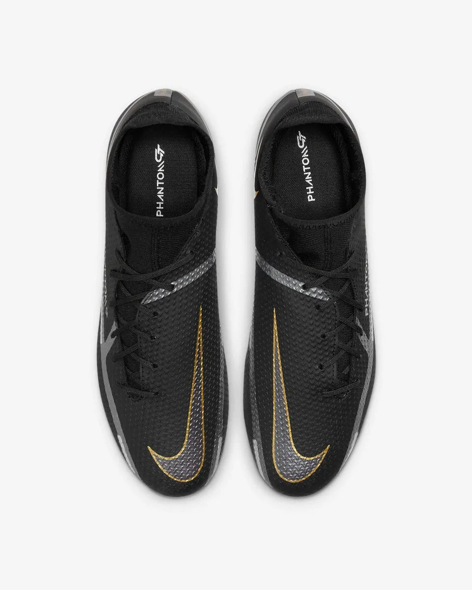 Nike Phantom GT2 Academy DF FG - Black-Dark Grey-Gold