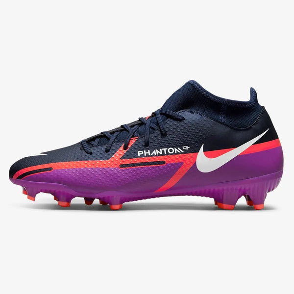 Nike Phantom GT2 Academy DF FG-MG - Navy-Purple-Crimson Soccer