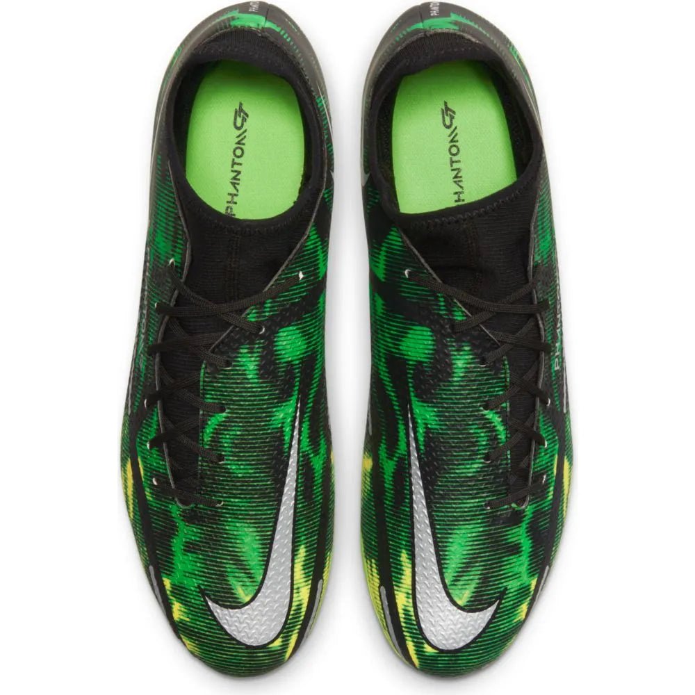 Nike Phantom GT2 Academy DF SW FG-MG - Black-Green Strike
