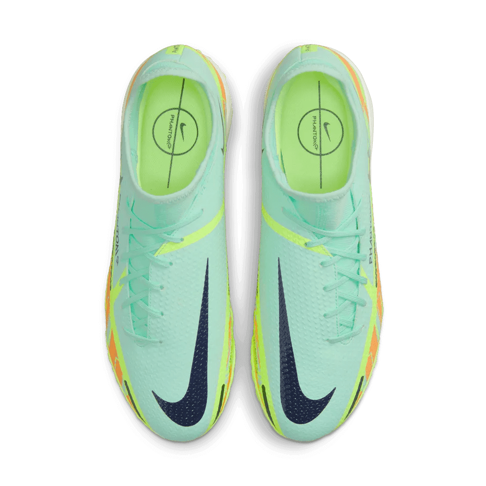Nike Phantom GT2 Academy DF Turf - Mint-Blackened Blue (Pair - Top)
