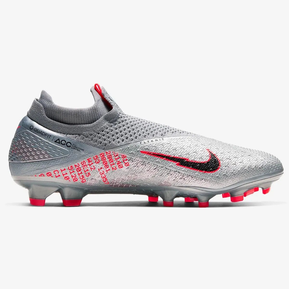 Nike Phantom Vision 2 Elite DF FG - Grey-Red