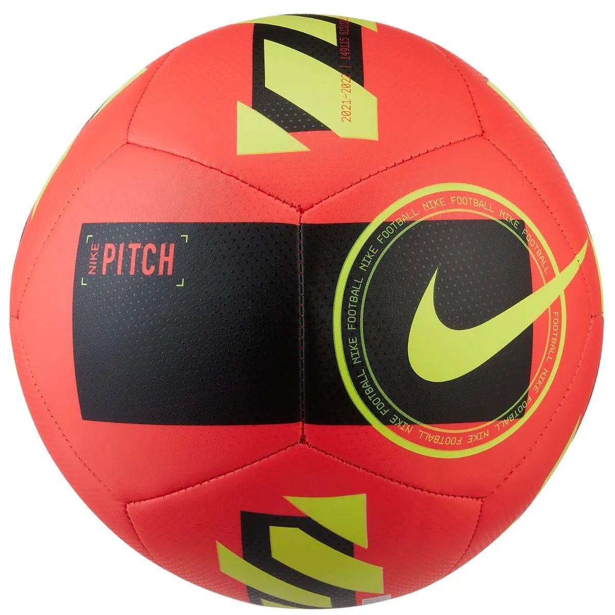 Nike Pitch Training Ball - Bright Crimson-Yellow-Black