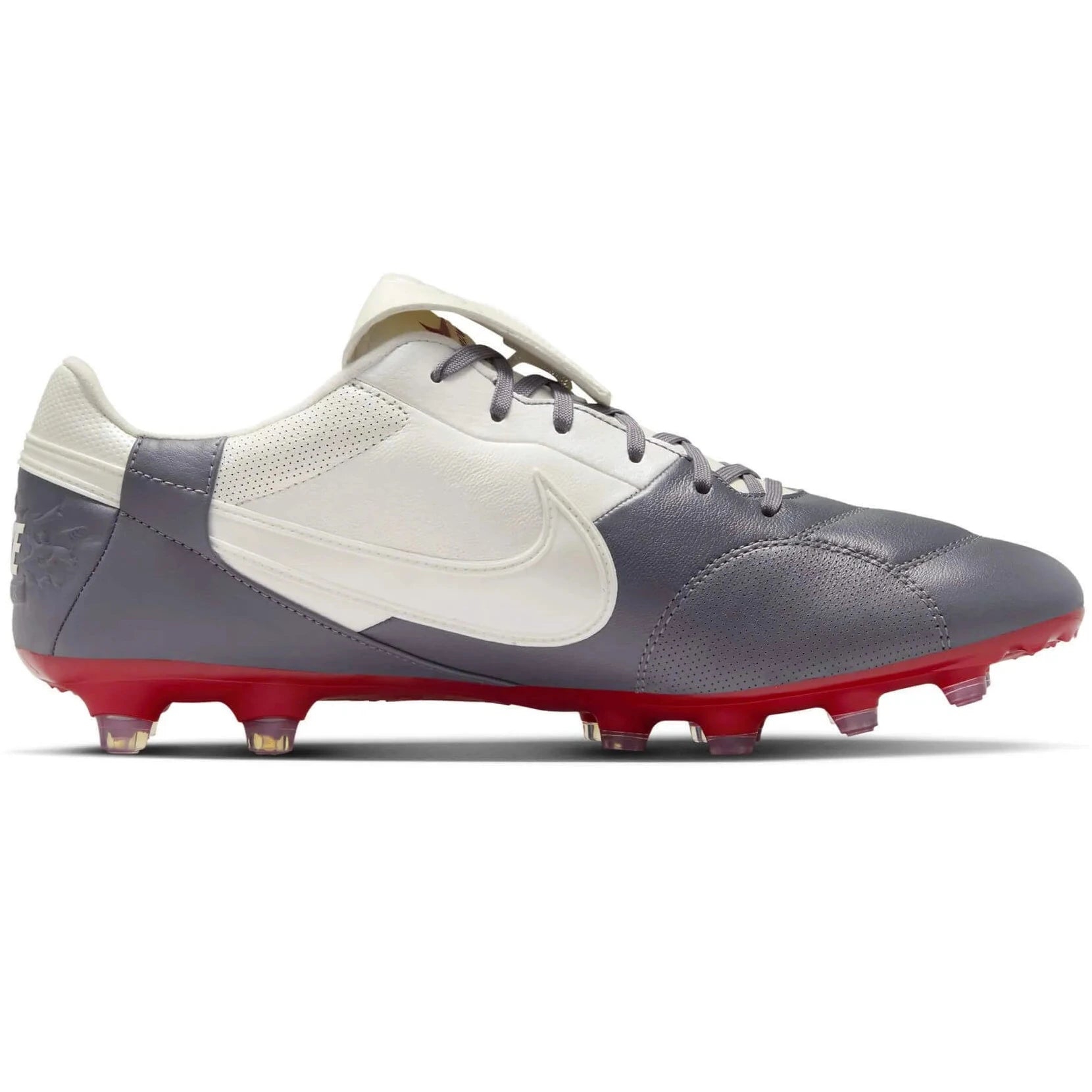 Nike Premier III Firm Ground Soccer Cleats Light Graphite/Varsity Red/Metallic Summit White (Side 2)