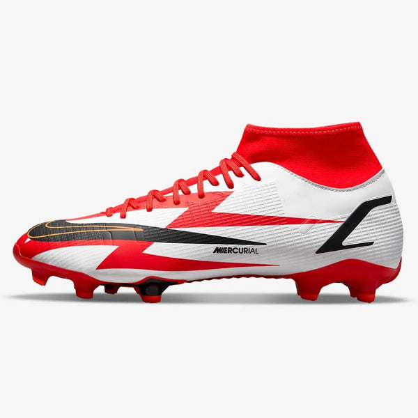 Nike Superfly 8 Academy CR7 FG-MG - Red-White Soccer Cleats Nike Superfly 8 Academy CR7 FG-MG - Red-White Soccer Cleats