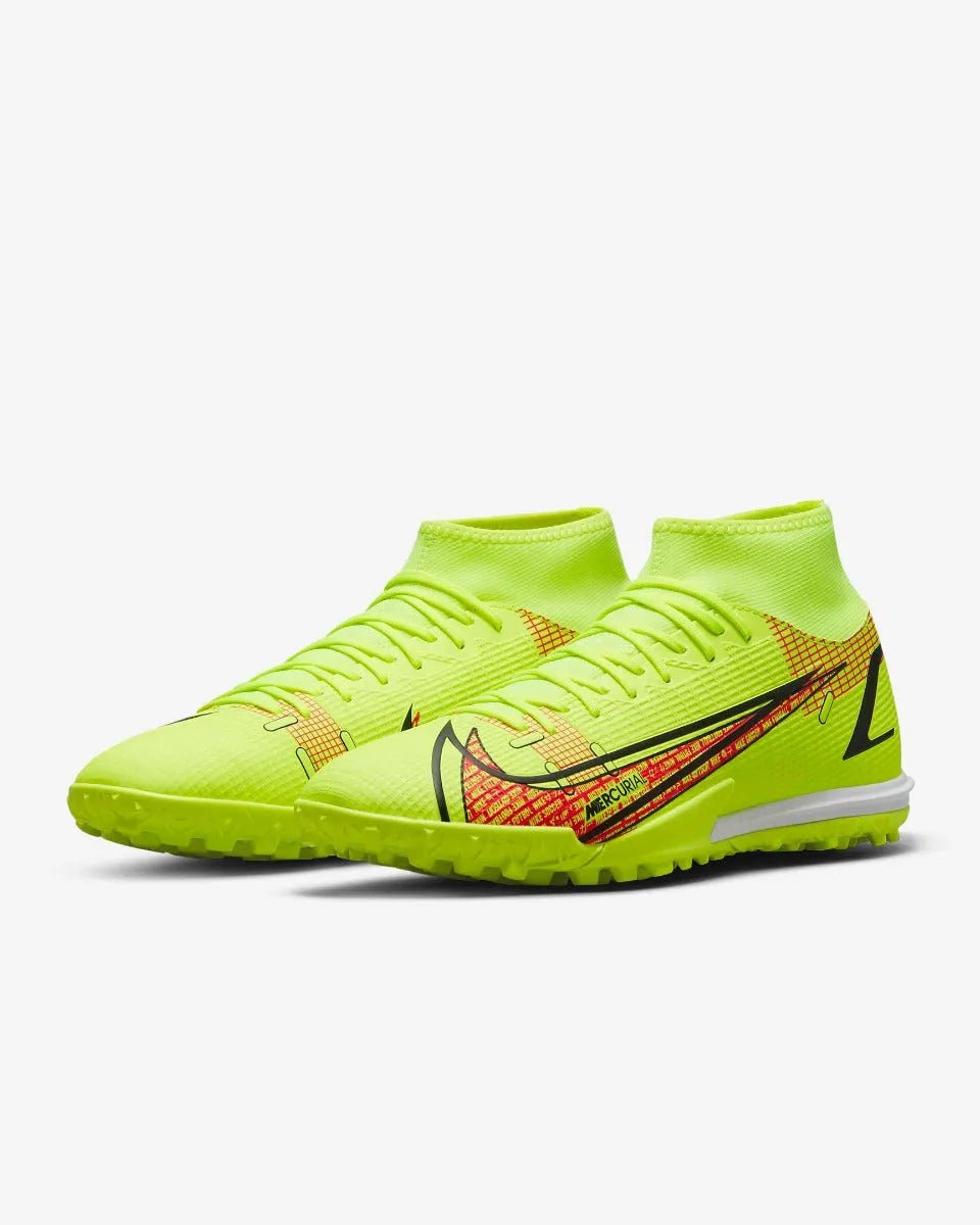 Nike Superfly 8 Academy TF - Volt-Bright Crimson (Pair - Diagonal)