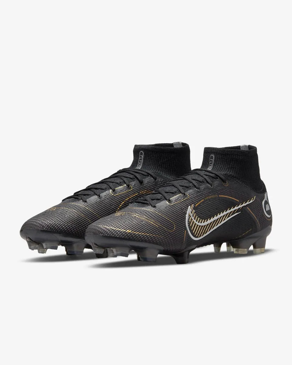 Nike Superfly 8 Elite FG - Black-Gold (Pair - Diagonal)