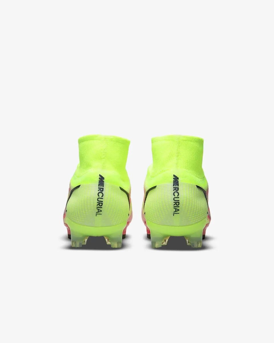 Nike Superfly 8 Elite FG - Volt-Bright Crimson (Pair - Back)