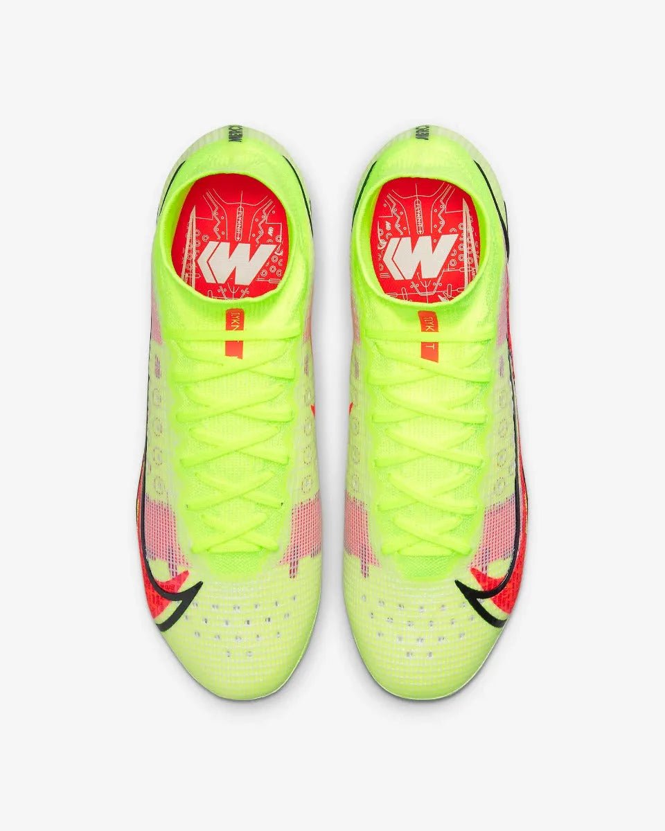 Nike Superfly 8 Elite FG - Volt-Bright Crimson (Pair - Top)