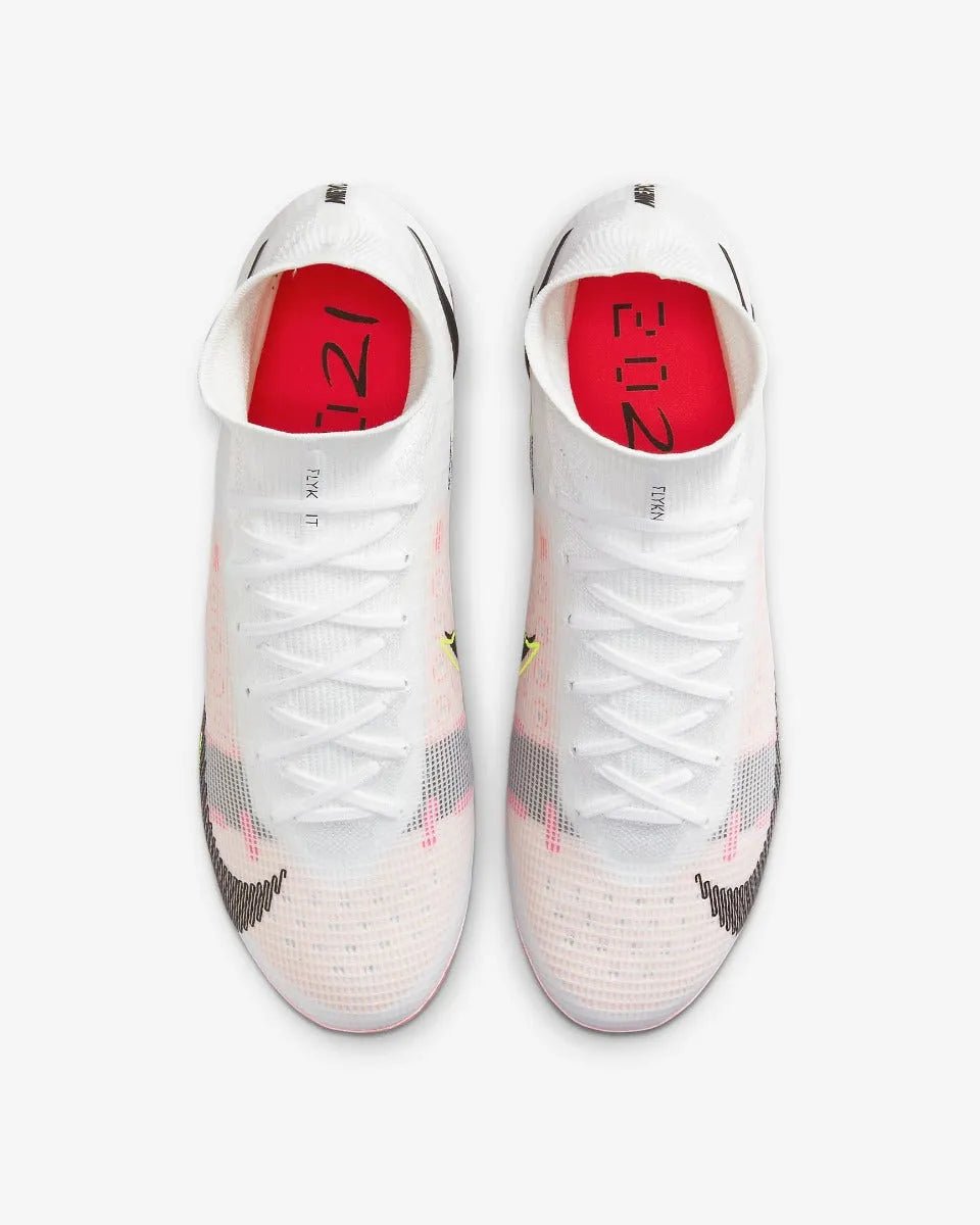 Nike Superfly 8 Elite FG - White-Black-Bright Crimson