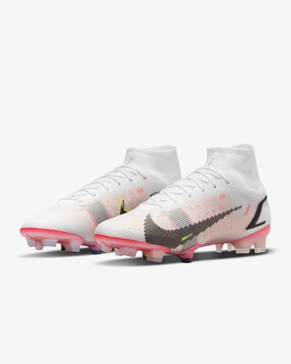 Nike Superfly 8 Elite FG - White-Black-Bright Crimson